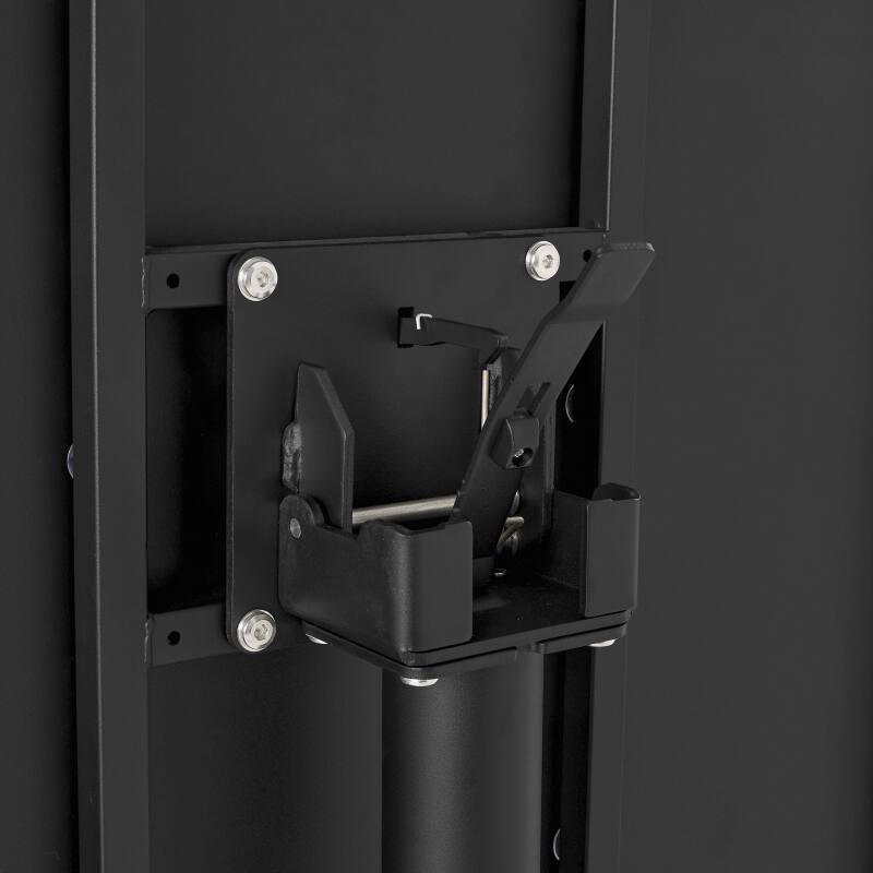 Tavolo da giardino quadrato reclinabile in metallo per 2 persone con piede ad incasso Ø70x72 cm (4/5)