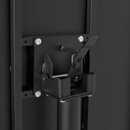 Tavolo da giardino quadrato reclinabile in metallo per 2 persone con piede ad incasso Ø70x72 cm (4/5)