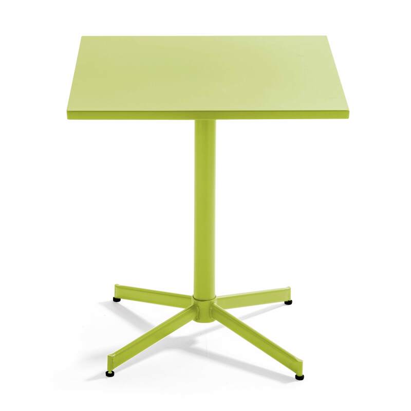 Tavolo da giardino quadrato reclinabile in metallo per 4 persone 70x70 cm (3/8)