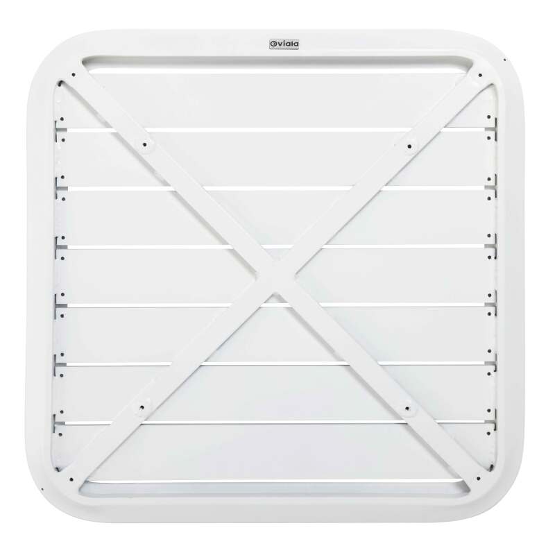 Piano tavolo da terrazza quadrato 70 x 70 cm in alluminio (2/6)