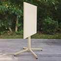 Tavolo da giardino quadrato reclinabile in metallo per 4 persone 70x70 cm