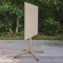 Tavolo da giardino quadrato reclinabile in metallo per 4 persone 70x70 cm