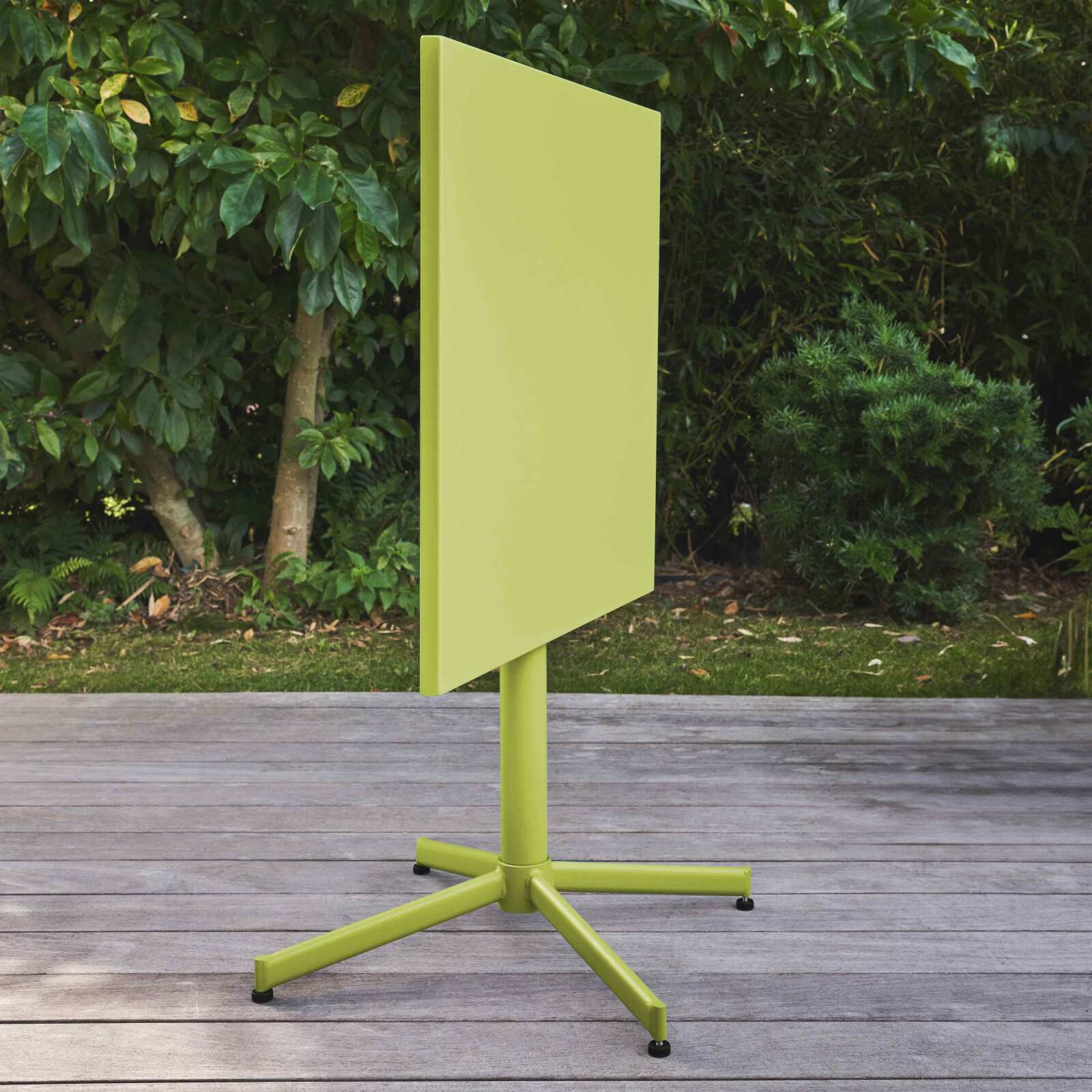 Tavolo da giardino quadrato reclinabile in metallo per 4 persone 70x70 cm