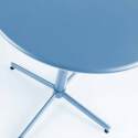 Tavolo da giardino bistrot rotondo reclinabile in metallo per 4 persone Ø70x72 cm 