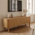 Mobile TV in effetto legno 150 cm stile scandinavo