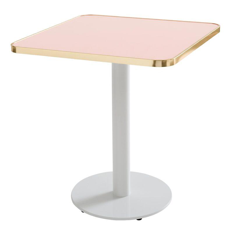 Piano del tavolo in laminato 70x70 cm con bordi in alluminio (4/5)