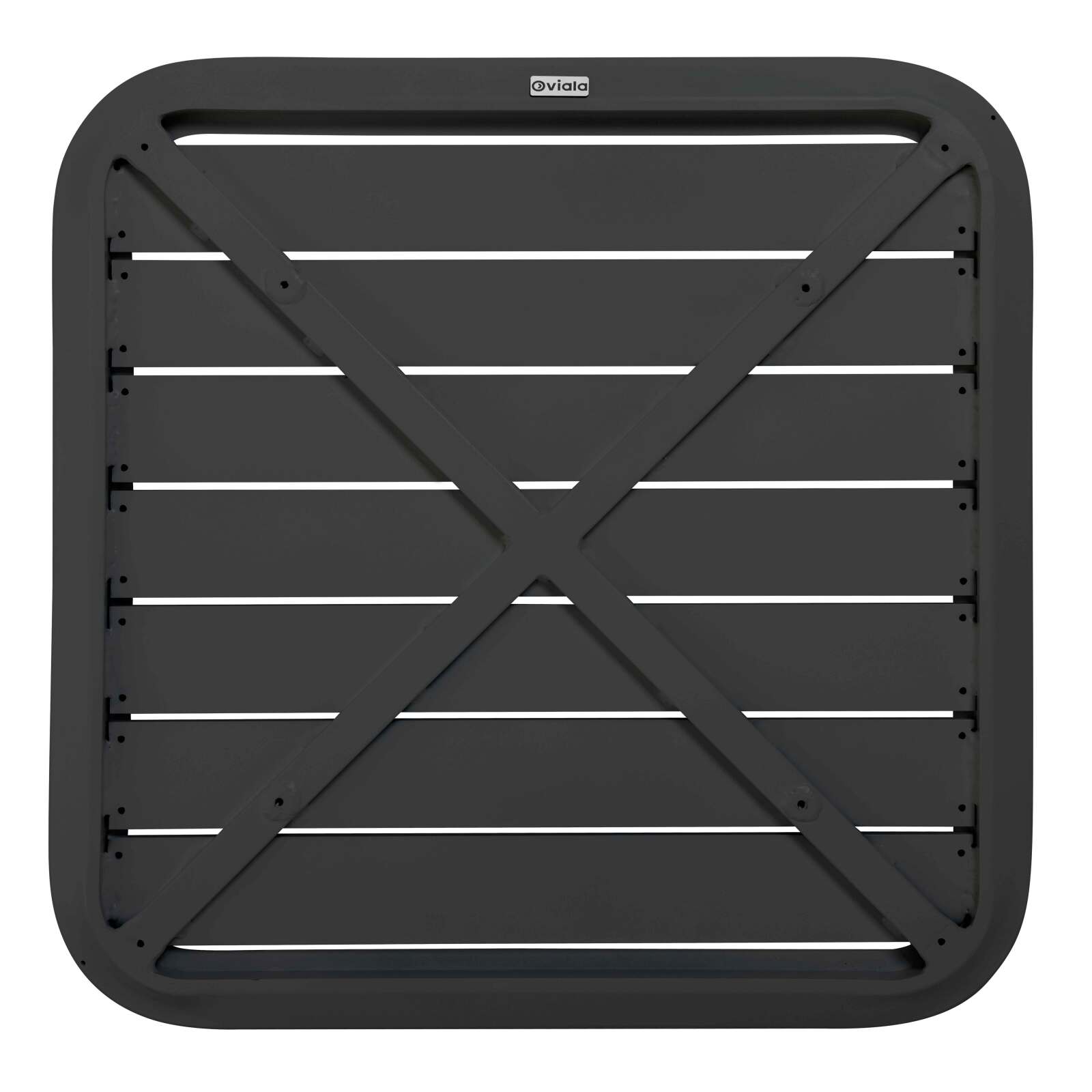 Piano tavolo da terrazza quadrato 70 x 70 cm in alluminio Piano tavolo da terrazza quadrato 70 x 70 cm in alluminio