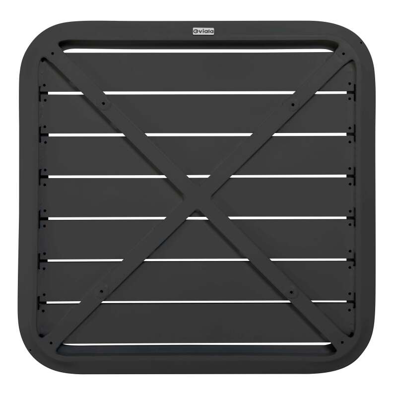 Piano tavolo da terrazza quadrato 70 x 70 cm in alluminio