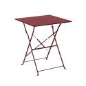 Tavolo da giardino bistrot quadrato pieghevole in metallo per 2 persone 60x60 cm