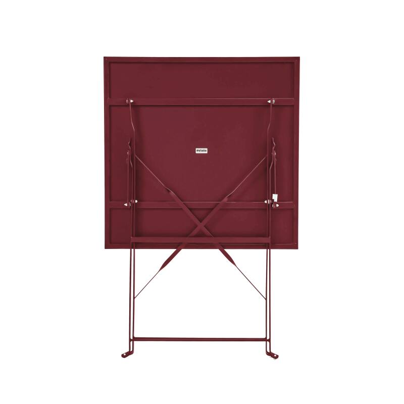Tavolo da giardino bistrot quadrato pieghevole in metallo per 2 persone 60x60 cm