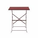 Tavolo da giardino bistrot quadrato pieghevole in metallo per 2 persone 60x60 cm