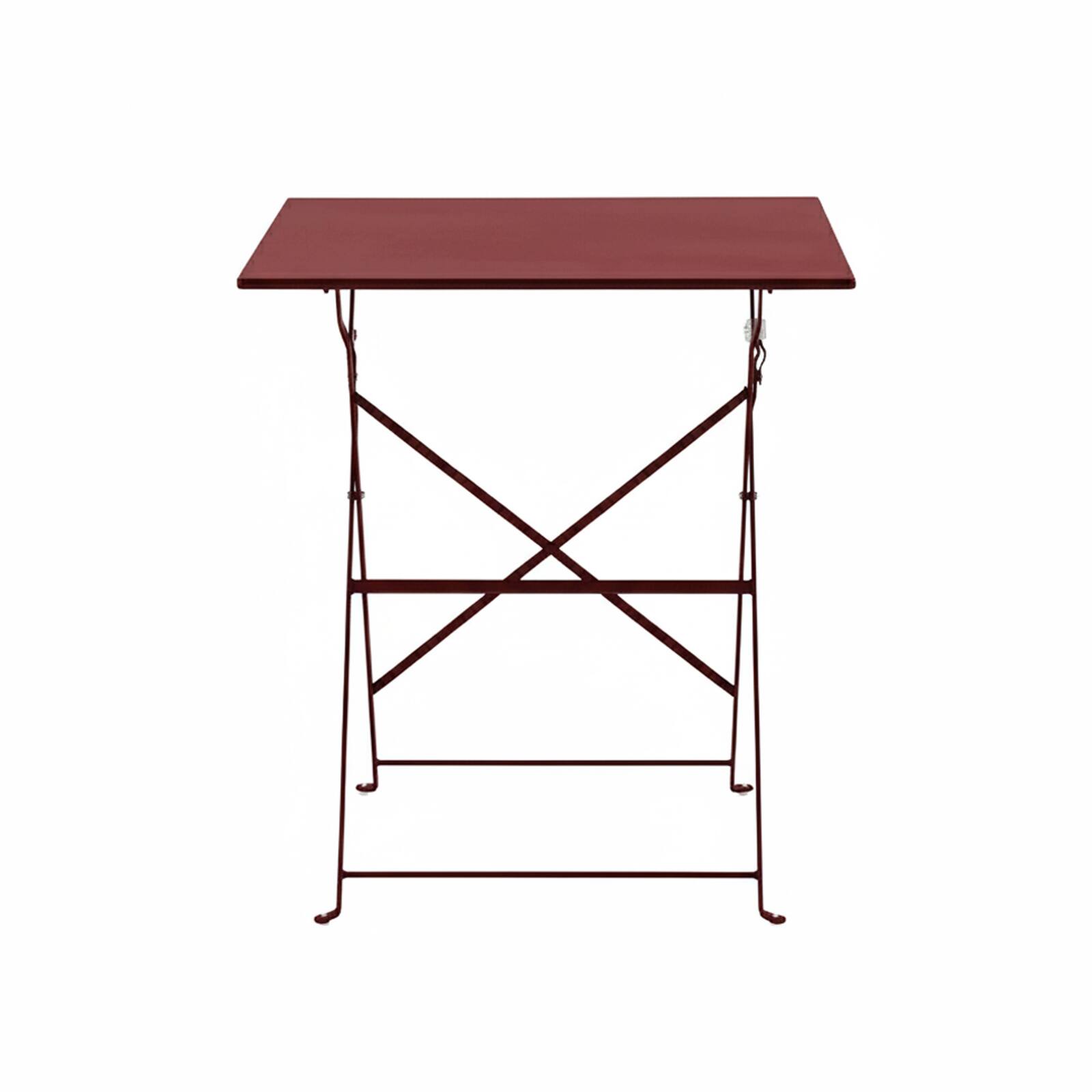 Tavolo da giardino bistrot quadrato pieghevole in metallo per 2 persone 60x60 cm