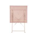 Tavolo da giardino bistrot quadrato pieghevole in metallo per 2 persone 60x60 cm