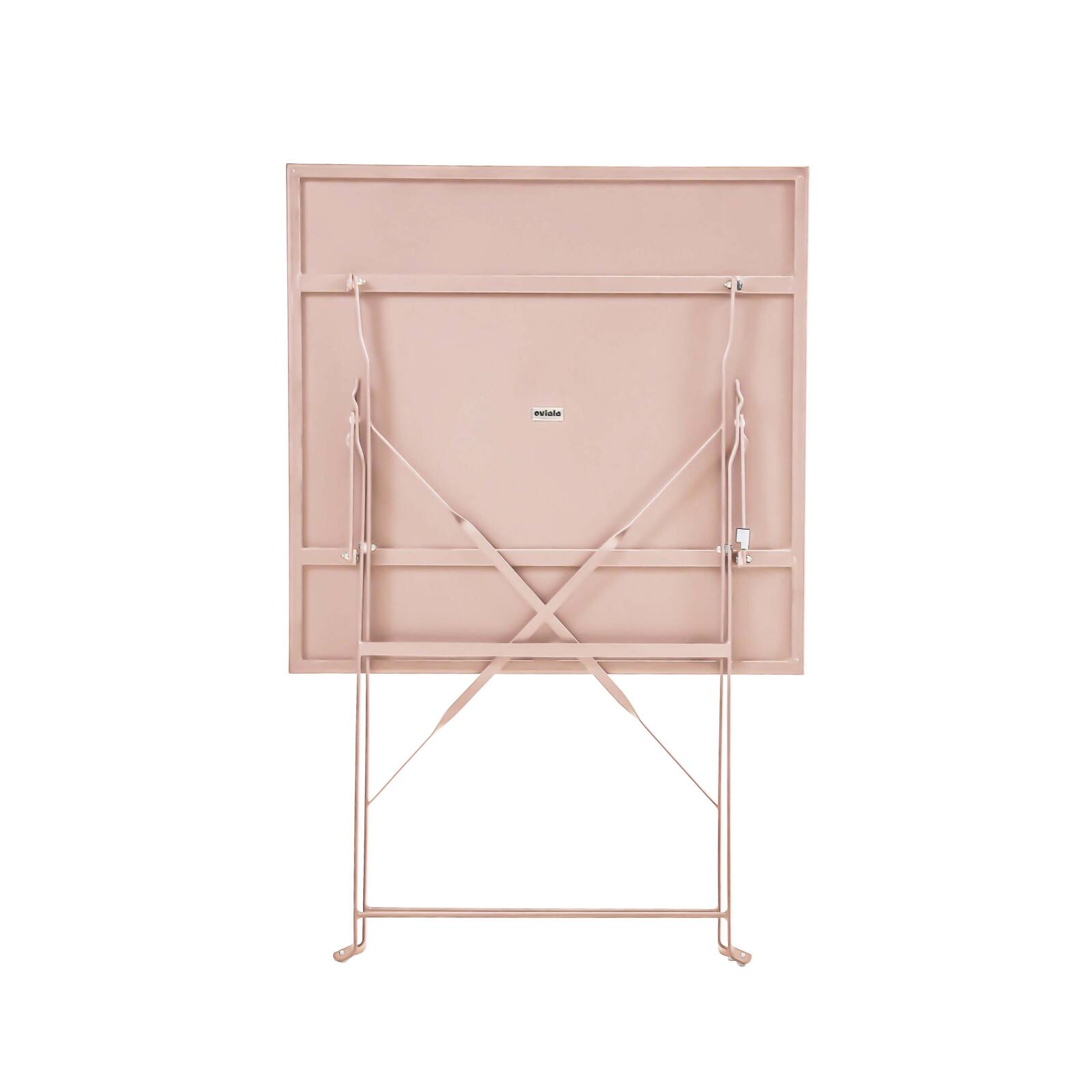 Tavolo da giardino bistrot quadrato pieghevole in metallo per 2 persone 60x60 cm