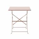 Tavolo da giardino bistrot quadrato pieghevole in metallo per 2 persone 60x60 cm