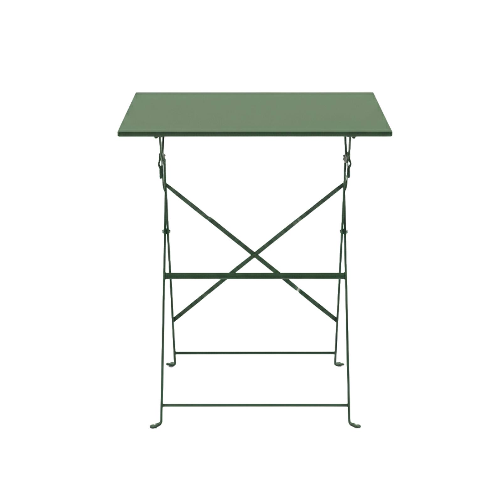 Tavolo da giardino bistrot quadrato pieghevole in metallo per 2 persone 60x60 cm