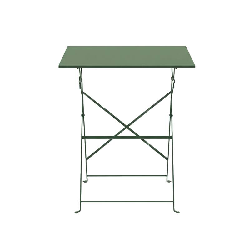 Tavolo da giardino bistrot quadrato pieghevole in metallo per 2 persone 60x60 cm (2/4)