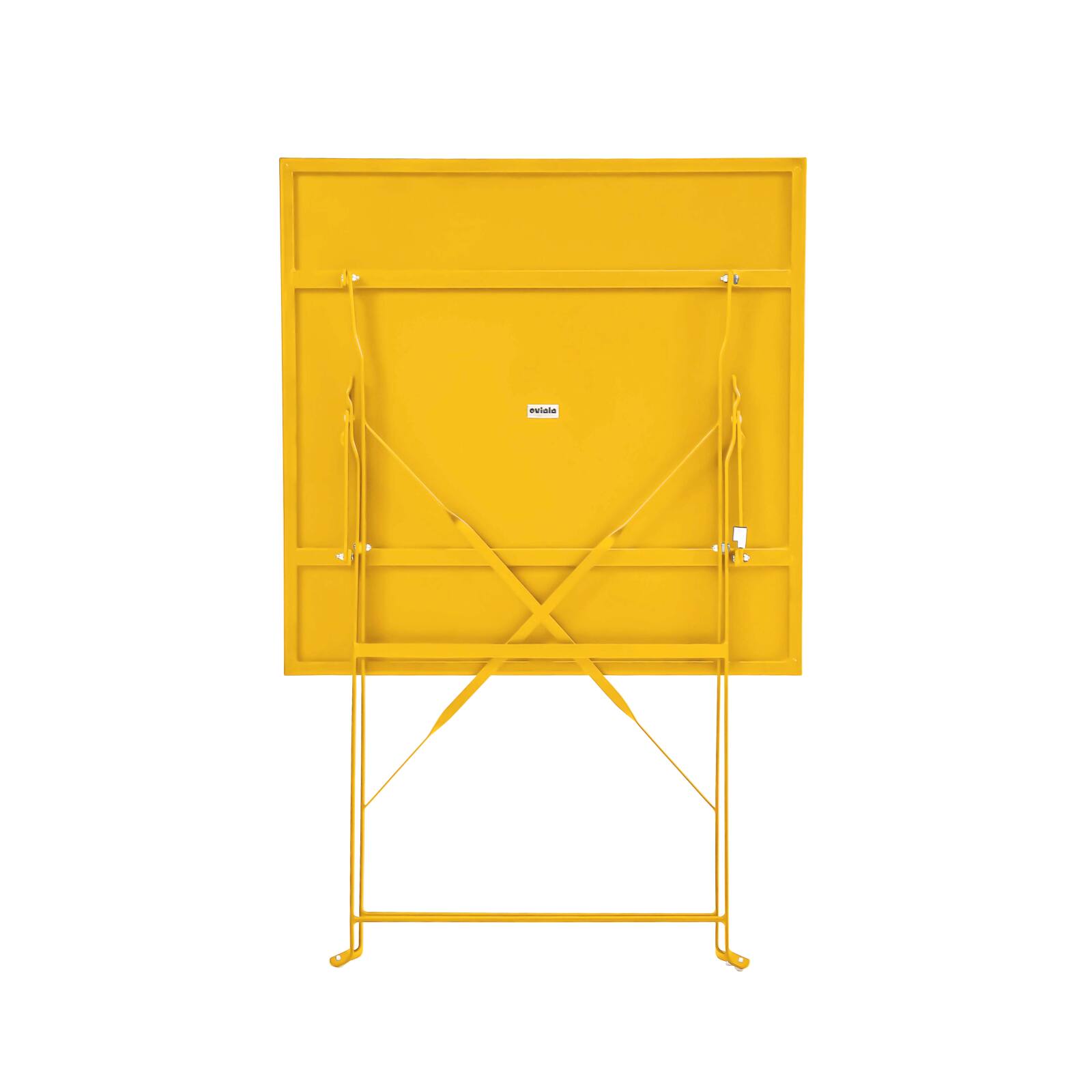 Tavolo da giardino bistrot quadrato pieghevole in metallo per 2 persone 60x60 cm