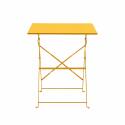 Tavolo da giardino bistrot quadrato pieghevole in metallo per 2 persone 60x60 cm