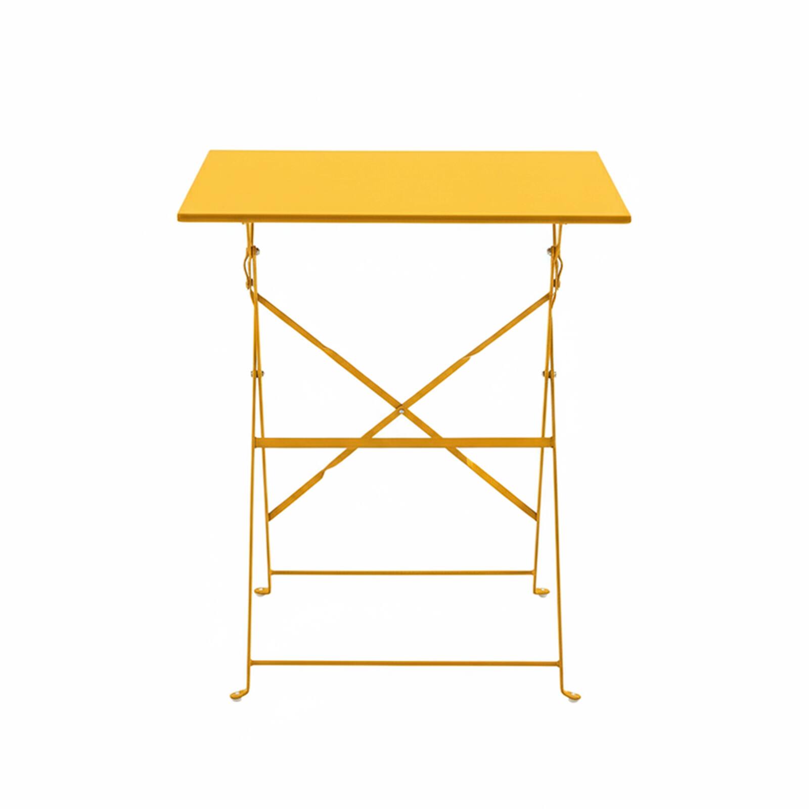 Tavolo da giardino bistrot quadrato pieghevole in metallo per 2 persone 60x60 cm