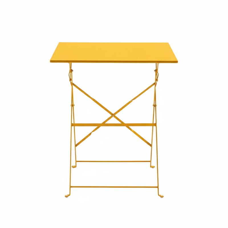 Tavolo da giardino bistrot quadrato pieghevole in metallo per 2 persone 60x60 cm (2/5)