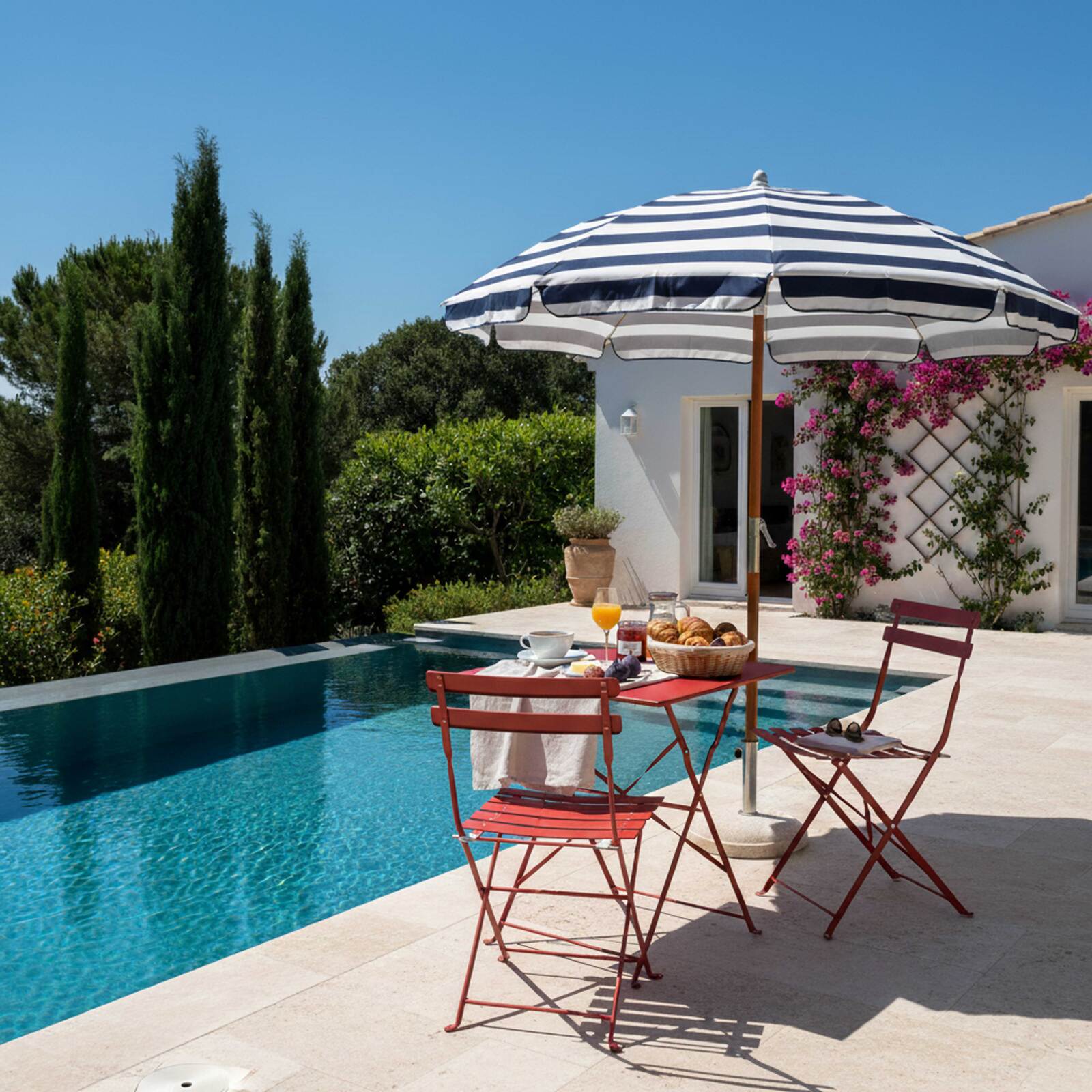 Sedie da giardino bistrot in metallo pieghevoli - Set di 2