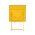 Tavolo da giardino bistrot quadrato pieghevole in metallo 60x60 cm e 2 sedie pieghevoli