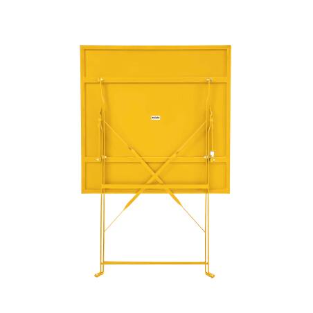 Tavolo da giardino bistrot quadrato pieghevole in metallo 60x60 cm e 2 sedie pieghevoli (4/7)