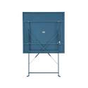 Tavolo da giardino bistrot quadrato pieghevole in metallo 60x60 cm e 2 sedie pieghevoli