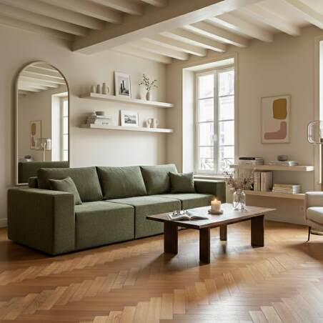 Poltrona in tessuto per divano modulare con cuscino (5/7)