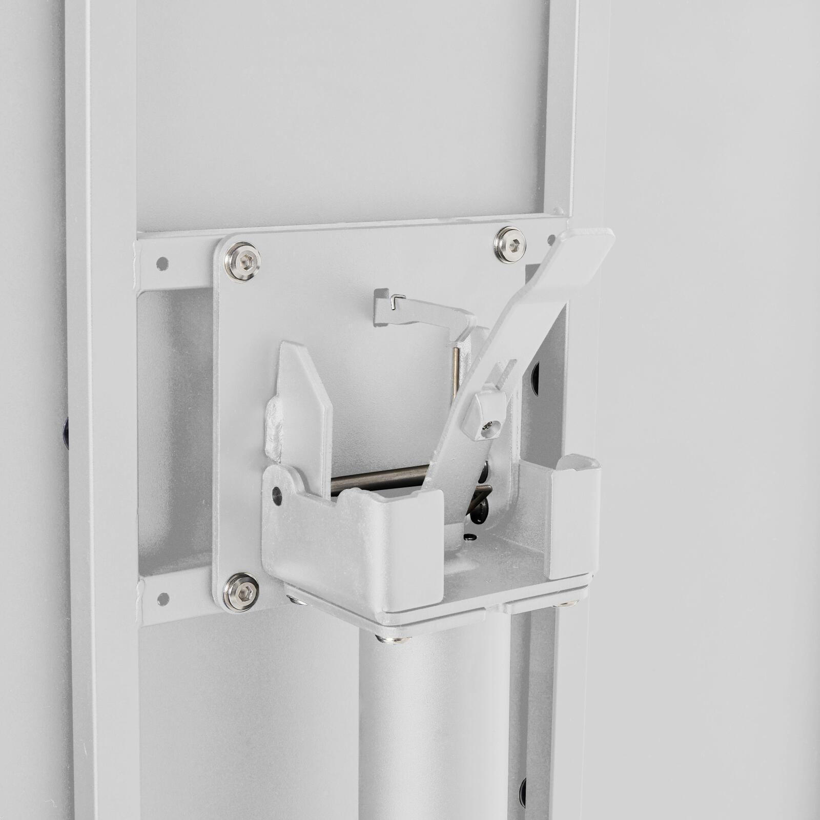 Tavolo da giardino bistrot quadrato inclnabile in metallo con piede incassato 70x70 cm e 2 sedie