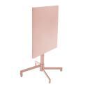 Tavolo da giardino bistrot quadrato inclnabile in metallo con piede incassato 70x70 cm e 2 sedie