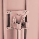Tavolo da giardino bistrot quadrato inclnabile in metallo con piede incassato 70x70 cm e 2 sedie