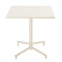 Tavolo da giardino bistrot quadrato inclnabile in metallo con piede incassato 70x70 cm e 2 sedie