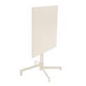Tavolo da giardino bistrot quadrato inclnabile in metallo con piede incassato 70x70 cm e 2 sedie