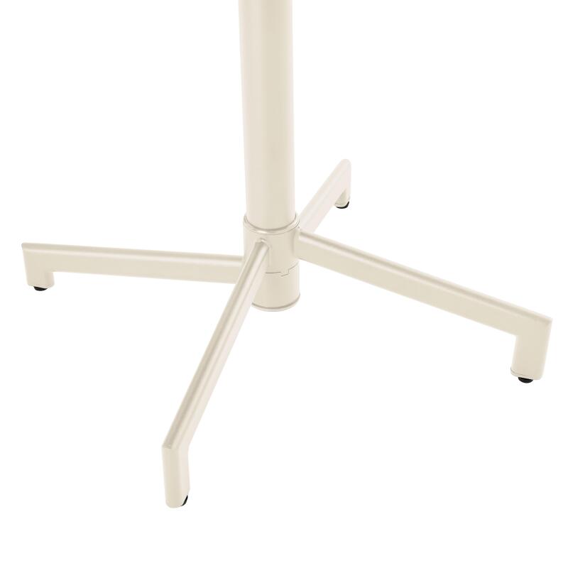 Tavolo da giardino bistrot quadrato inclnabile in metallo con piede incassato 70x70 cm e 2 sedie (5/9)