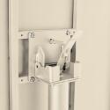 Tavolo da giardino bistrot quadrato inclnabile in metallo con piede incassato 70x70 cm e 2 sedie
