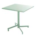 Tavolo da giardino bistrot quadrato inclnabile in metallo con piede incassato 70x70 cm e 2 sedie