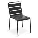 Tavolo da giardino bistrot quadrato inclnabile in metallo con piede incassato 70x70 cm e 2 sedie