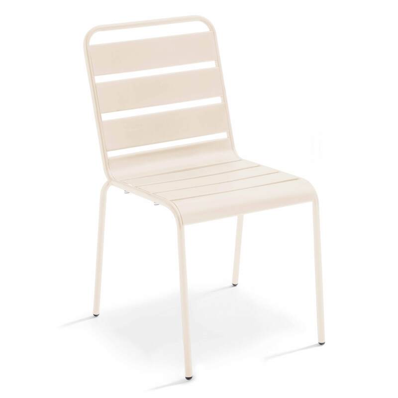 Tavolo da giardino bistrot quadrato inclnabile in metallo con piede incassato 70x70 cm e 2 sedie (7/9)