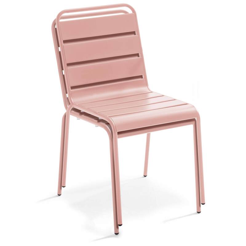 Tavolo da giardino bistrot quadrato inclnabile in metallo con piede incassato 70x70 cm e 2 sedie (7/8)