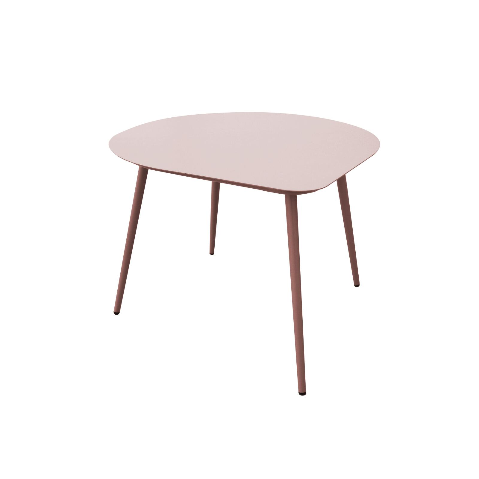 Tavolini piccoli impilabili da esterno rotondi in metallo 58x50x34 cm e 40x35x28 cm