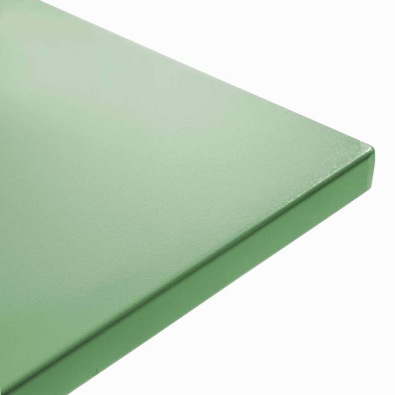 Tavolo da giardino bistrot in metallo quadrato inclinabile 70x70 cm e 2 sedie con braccioli (4/9)