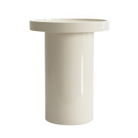 Tavolino da salotto effetto laccato rotondo Ø40 cm (2/3)