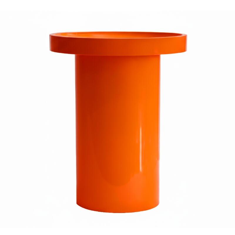 Tavolino da salotto effetto laccato rotondo Ø40 cm (2/3)