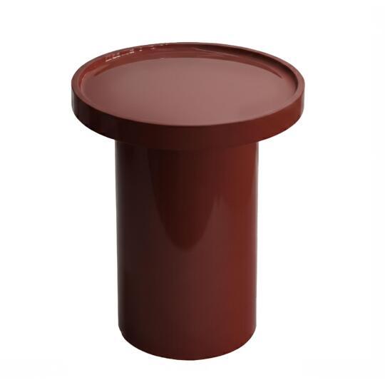 Tavolino da salotto effetto laccato rotondo Ø40 cm stile retrò | Oviala