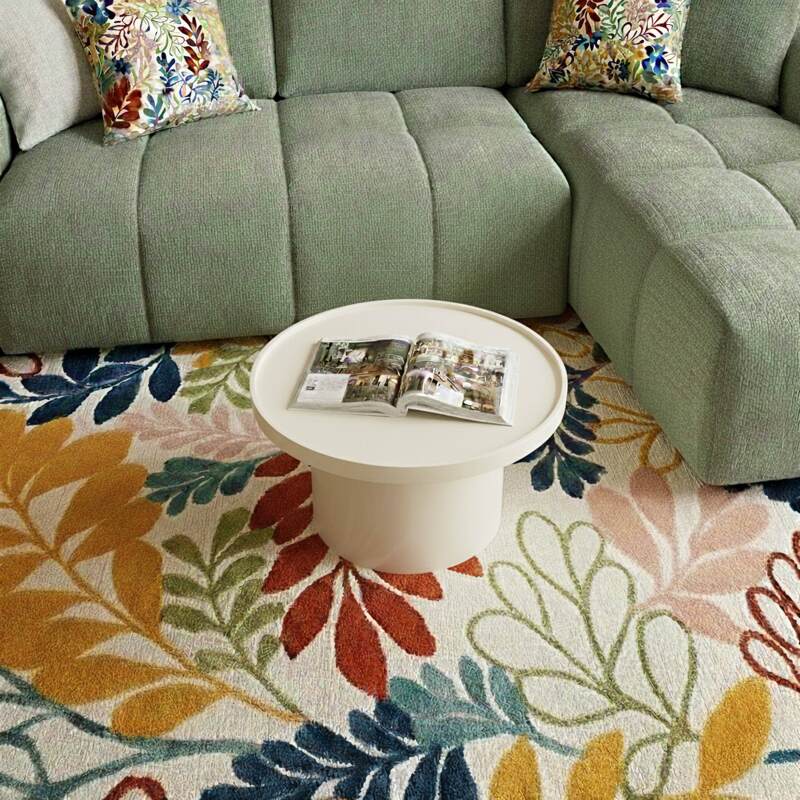 Tavolino da salotto effetto laccato rotondo Ø50 cm