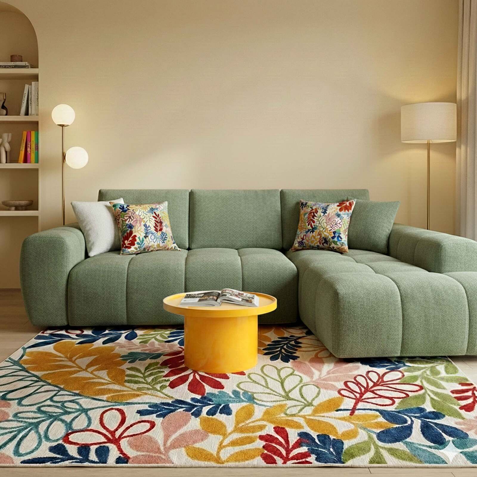 Tavolino da salotto effetto laccato rotondo Ø50 cm