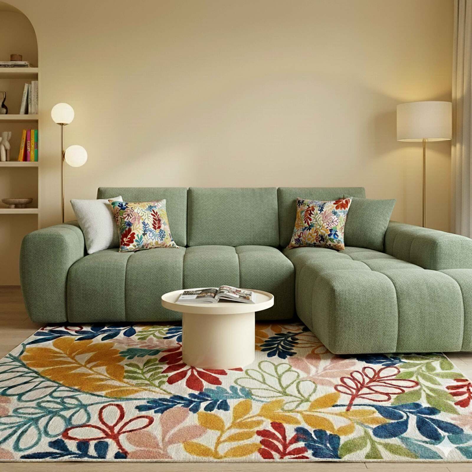 Tavolino da salotto effetto laccato rotondo Ø50 cm