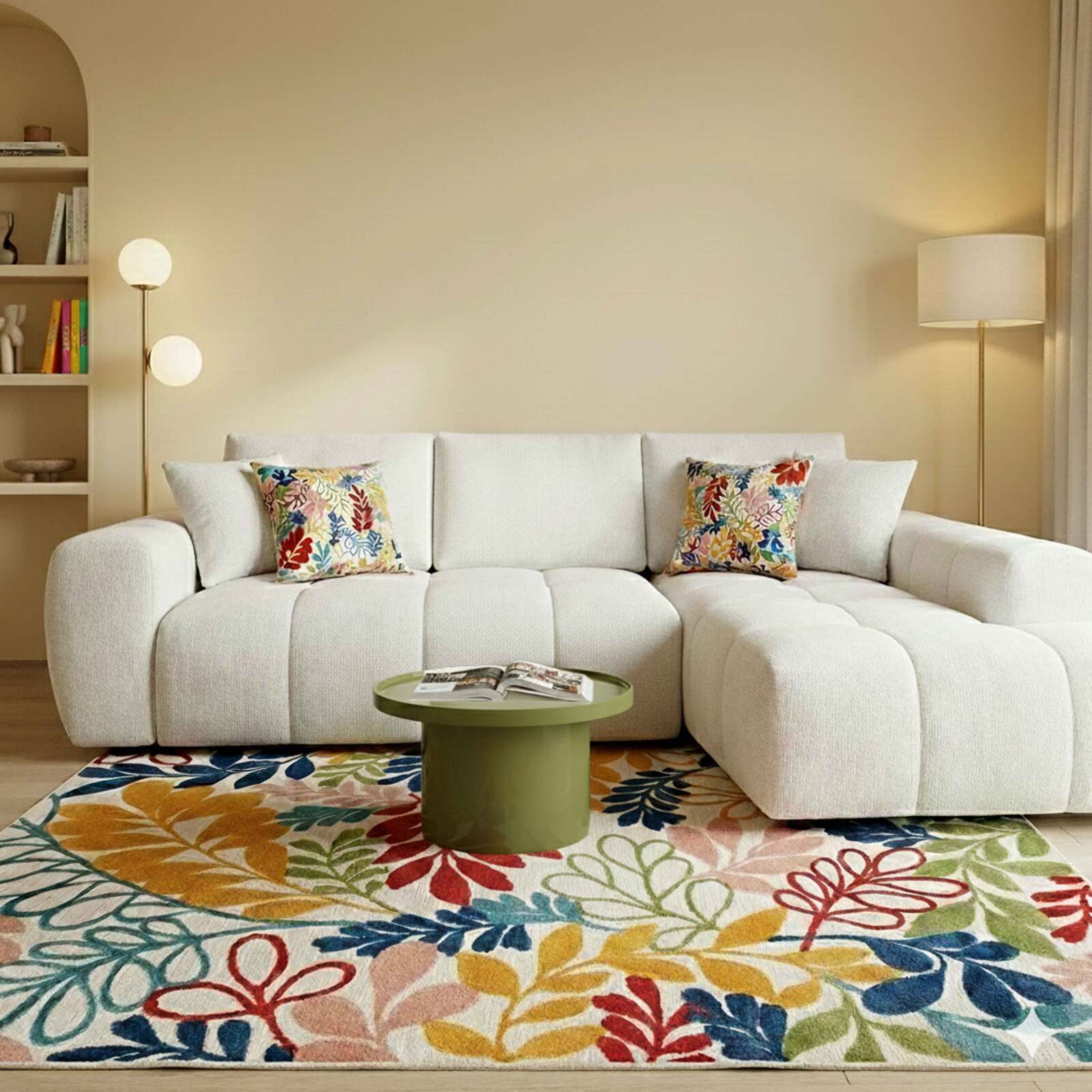 Tavolino da salotto effetto laccato rotondo Ø50 cm